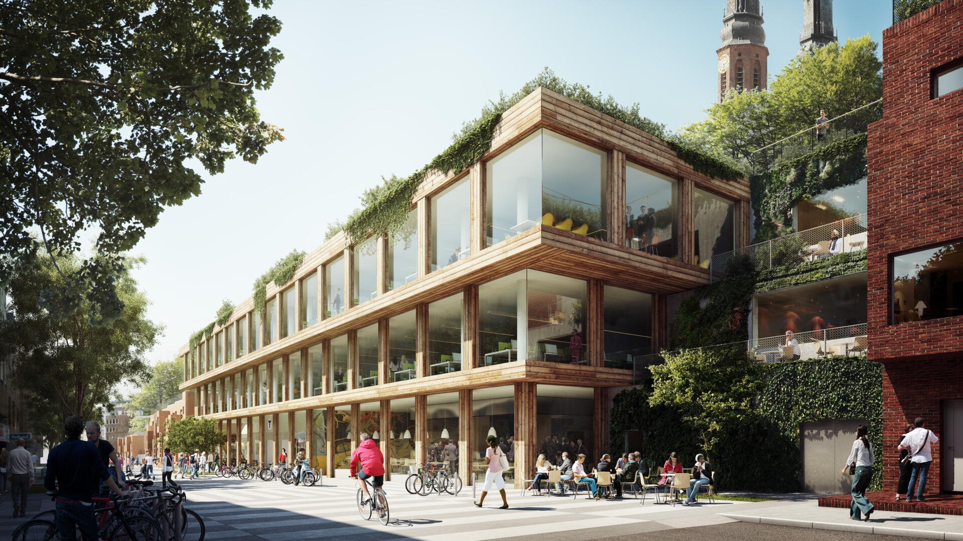 Visionsbild över Granitor Properties kontorsfastighet Wasted Spaces i Stockholm