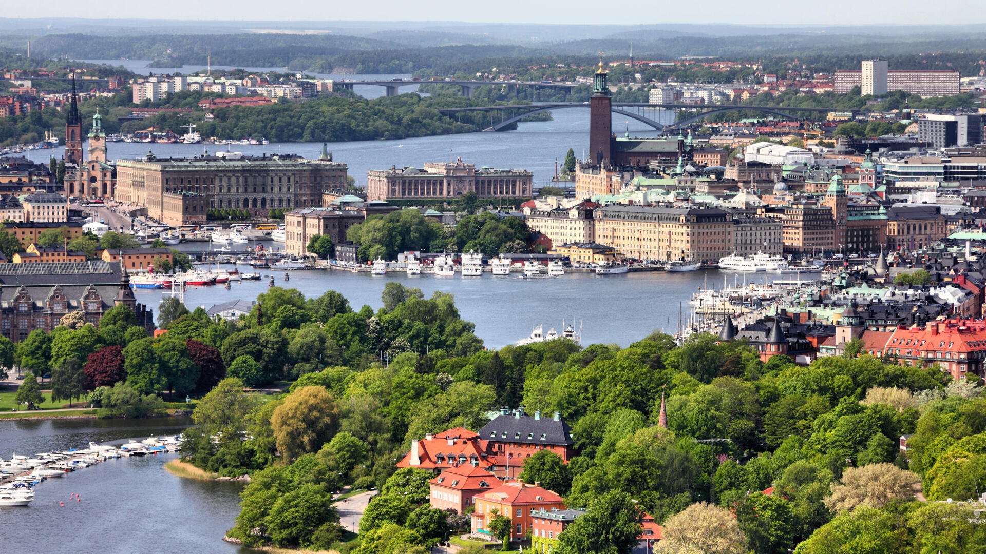 Områdesbild över Stockholm